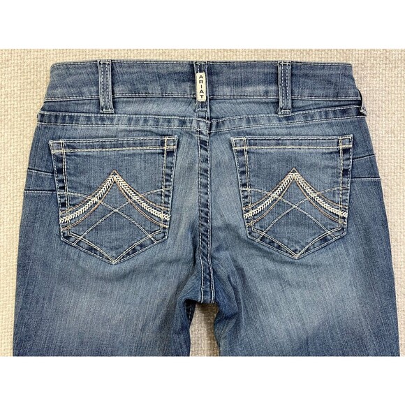 Ariat REAL Jeans Women's 30 Straight Stretch Western Embroidered Pockets Denim - Picture 4 of 11